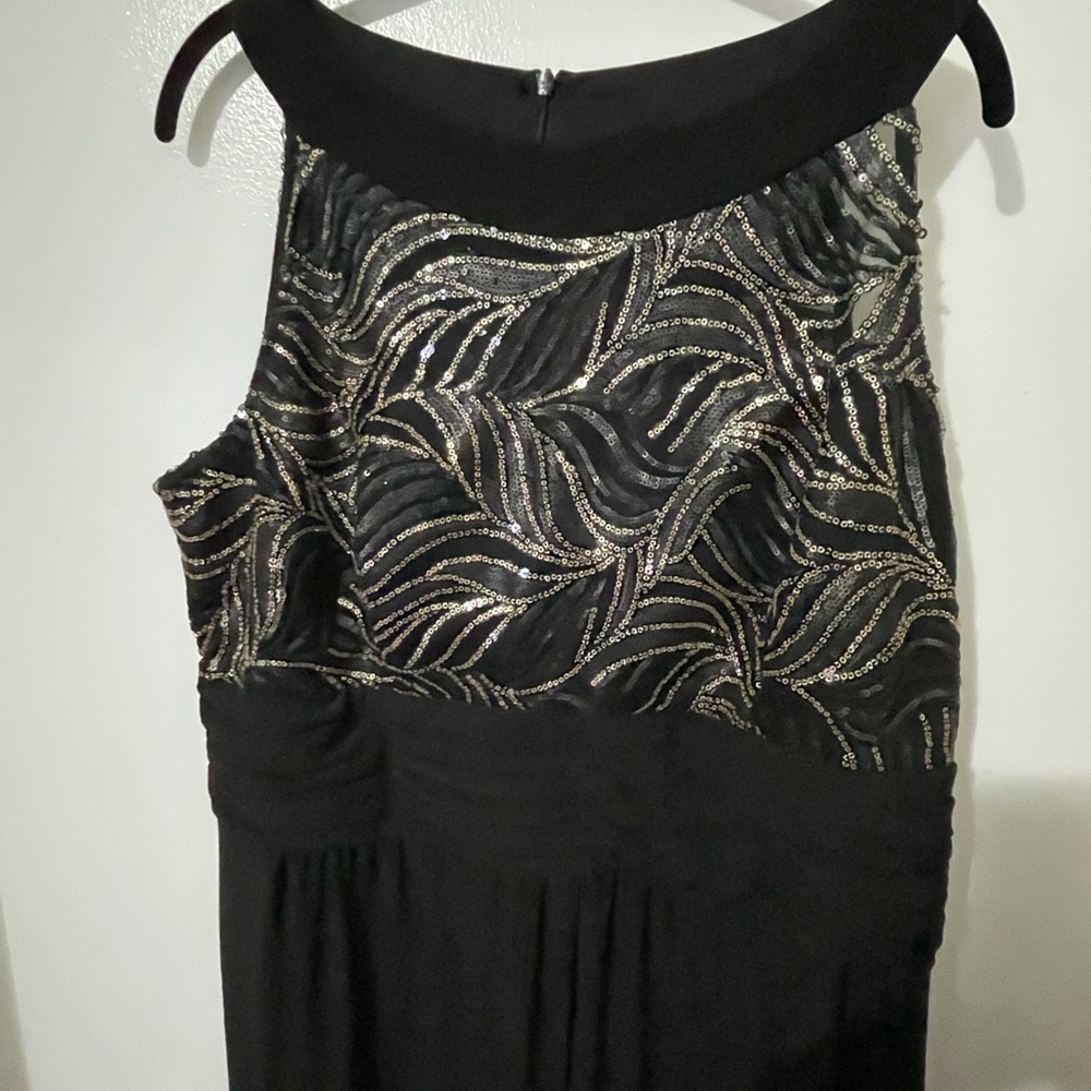 Cleo Black Sequin Detail Jumpsuit Size 18
